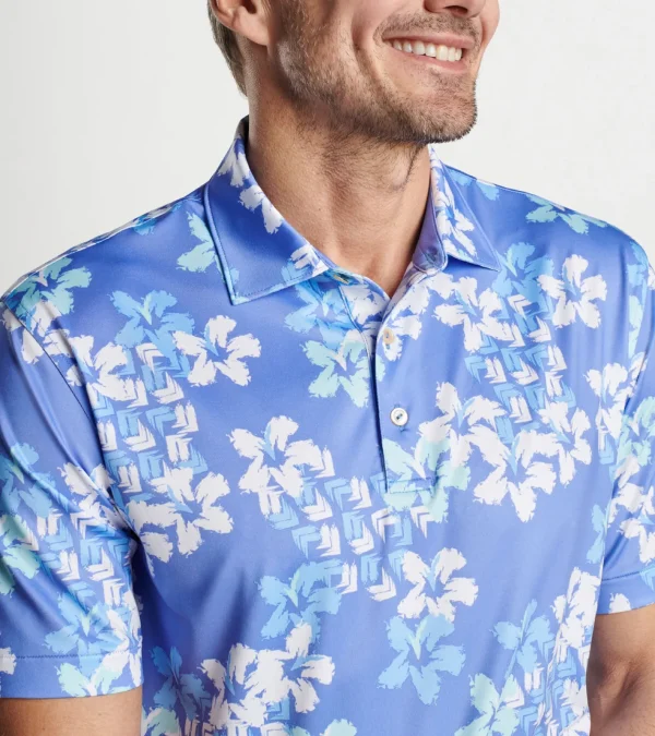 Travel Well | Coastal Adventure | Polos-Peter Millar Travel Well | Coastal Adventure | Polos Abstract Floral Performance Jersey Polo