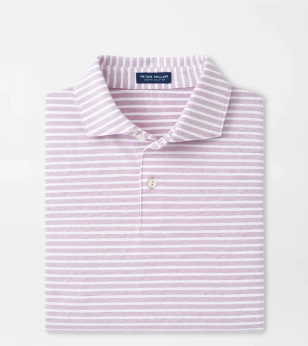 Polos-Peter Millar Polos Albatross Stripe Cotton Blend Piqué Polo