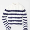 U.S. Open Collection-Peter Millar U.S. Open Collection Alek Wide Sleeve Stripe Sweater