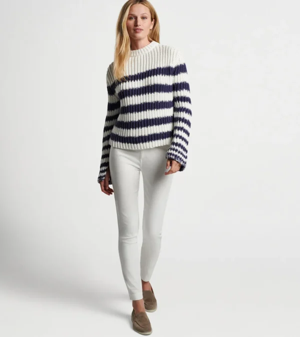 U.S. Open Collection-Peter Millar U.S. Open Collection Alek Wide Sleeve Stripe Sweater