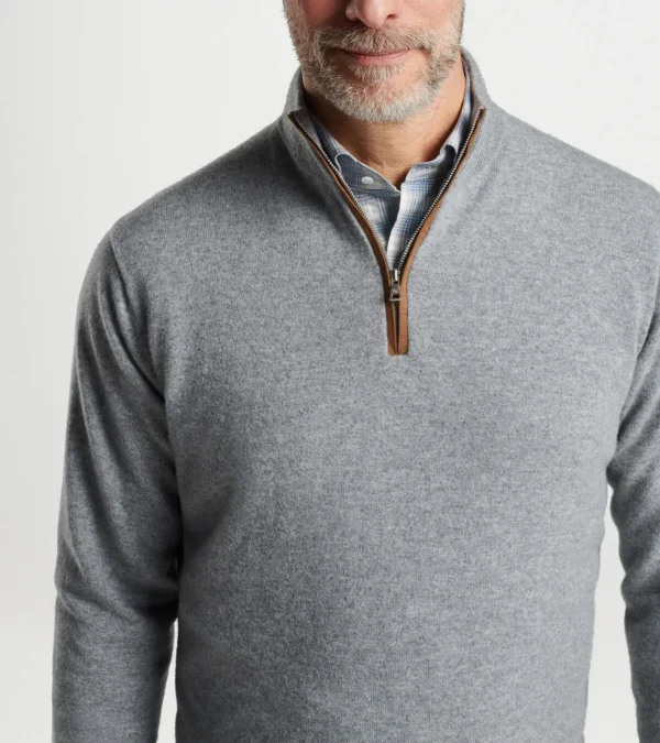 For The Course-Peter Millar For The Course Artisan Crafted Cashmere Flex Quarter-Zip