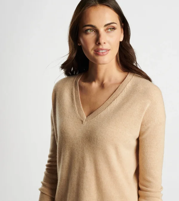 U.S. Open Collection-Peter Millar U.S. Open Collection Artisan Crafted Cashmere V-Neck Sweater