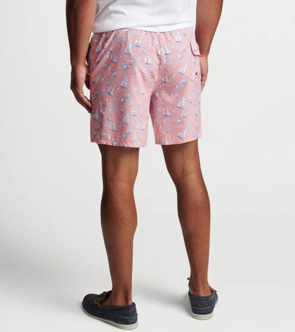 T-Shirts-Peter Millar T-Shirts Boats And Ropes Swim Trunk