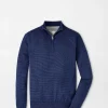 Sport Shirts-Peter Millar Sport Shirts Canton Stripe Quarter-Zip Sweater