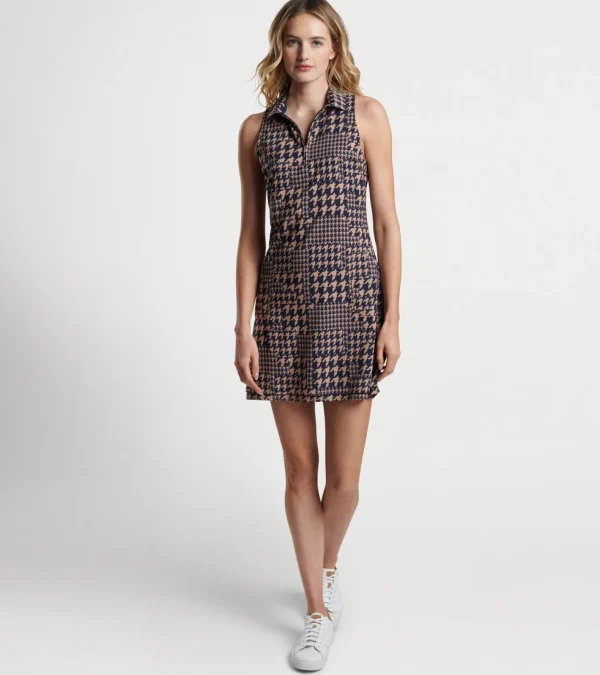 Crown-Peter Millar Crown Carner Houndstooth Print Sport Dress