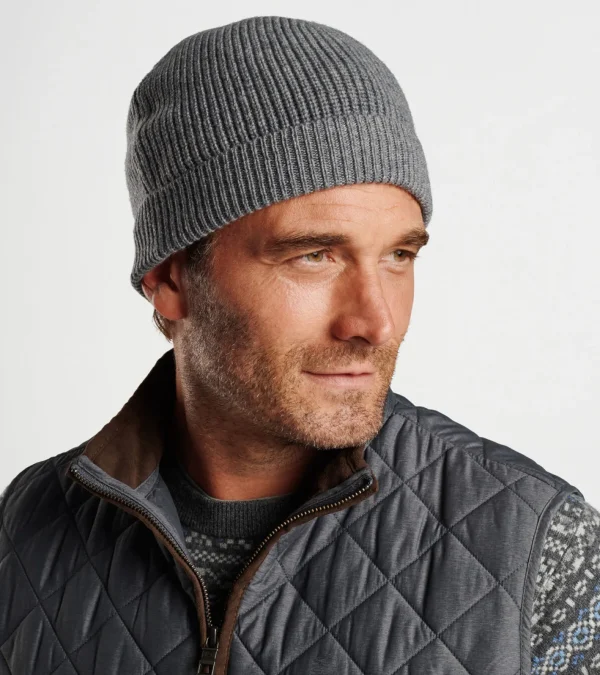 U.S. Open Collection-Peter Millar U.S. Open Collection Cashmere Rib Beanie