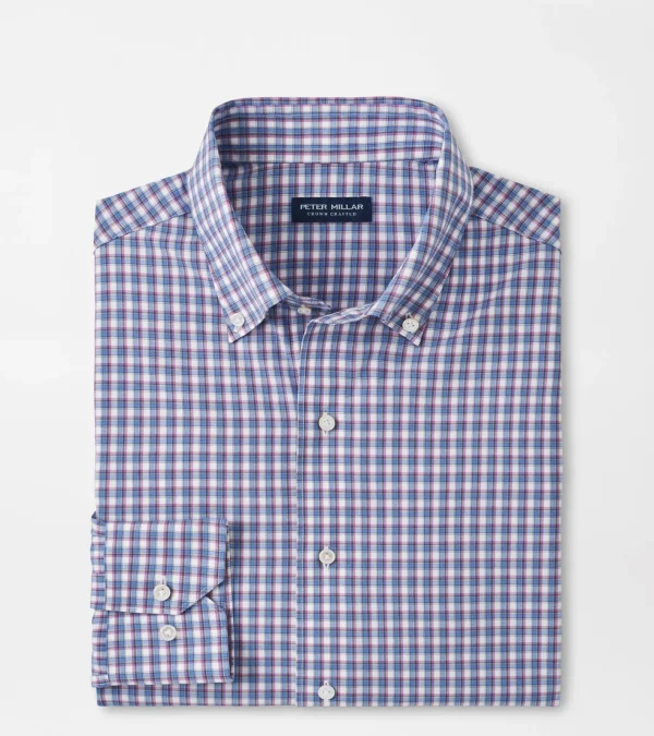 Travel Well-Peter Millar Travel Well Cole Performance Poplin Sport Shirt