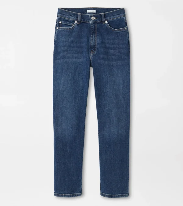 U.S. Open Collection-Peter Millar U.S. Open Collection Crawford High Rise Straight Crop Denim Jean