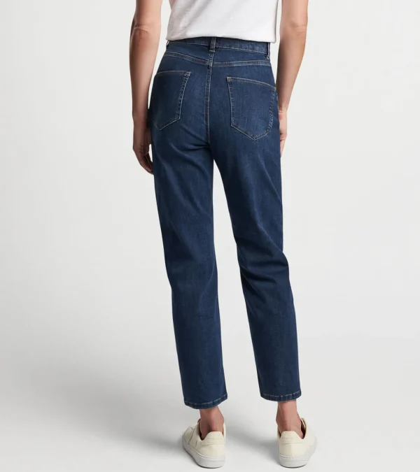 U.S. Open Collection-Peter Millar U.S. Open Collection Crawford High Rise Straight Crop Denim Jean