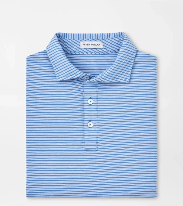 Polos-Peter Millar Polos Crown Comfort Cotton Polo Trip Stripe