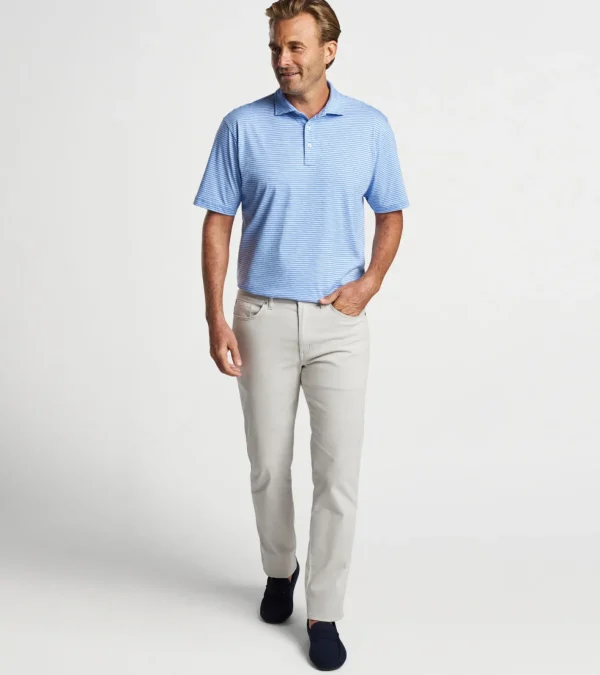 Polos-Peter Millar Polos Crown Comfort Cotton Polo Trip Stripe