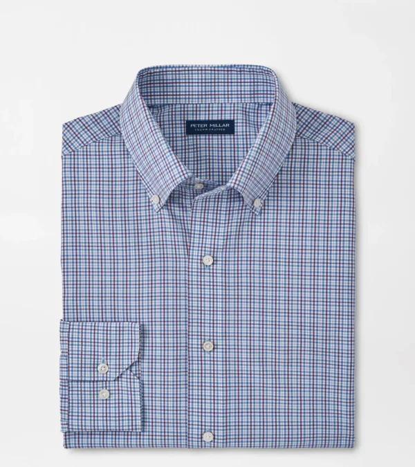 For The Course | Travel Well | Coastal Adventure | U.S. Open Collection-Peter Millar For The Course | Travel Well | Coastal Adventure | U.S. Open Collection Fitch Performance Poplin Sport Shirt