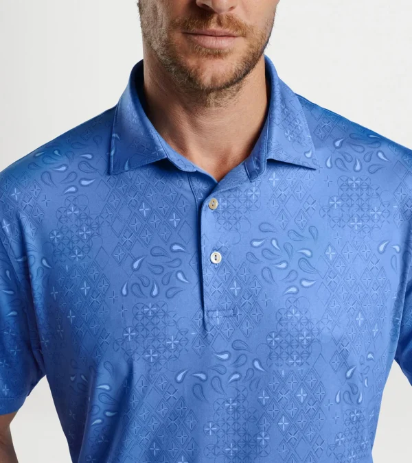 Travel Well | Polos-Peter Millar Travel Well | Polos Geo Paisley Performance Jersey Polo