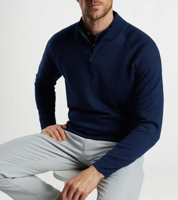 Sport Shirts-Peter Millar Sport Shirts Holmes Quarter-Zip Sweater