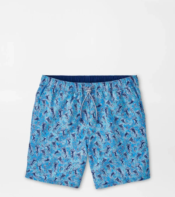 T-Shirts-Peter Millar T-Shirts Jelly Tie Dye Swim Trunk