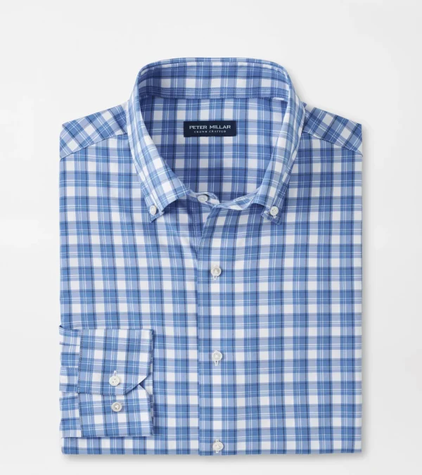 Travel Well-Peter Millar Travel Well Joplin Performance Poplin Sport Shirt