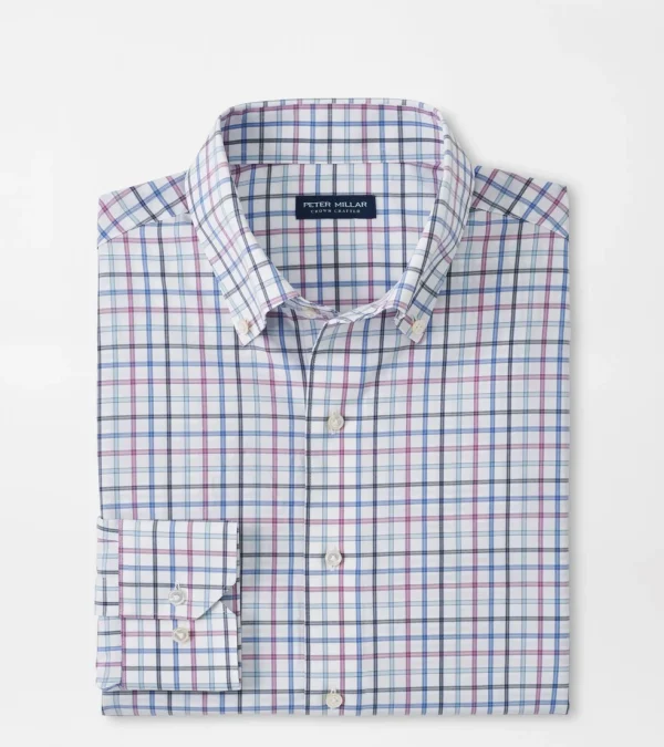 Travel Well-Peter Millar Travel Well Kimball Performance Poplin Sport Shirt