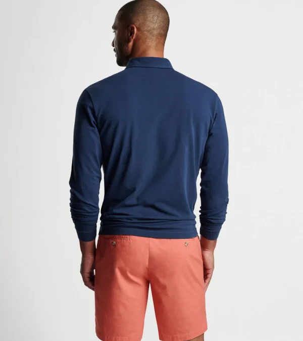 Polos-Peter Millar Polos Lava Wash Long Sleeve Polo