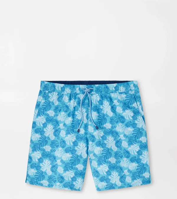 T-Shirts-Peter Millar T-Shirts Linework Monstera Swim Trunk