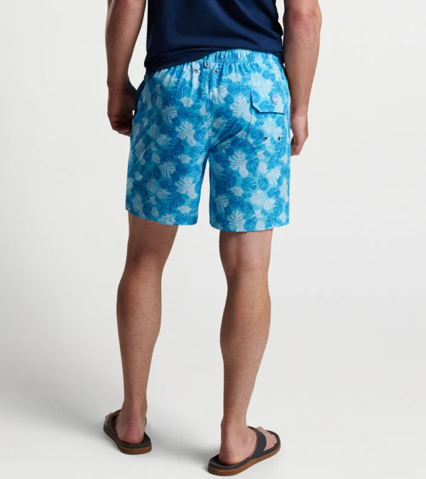 T-Shirts-Peter Millar T-Shirts Linework Monstera Swim Trunk