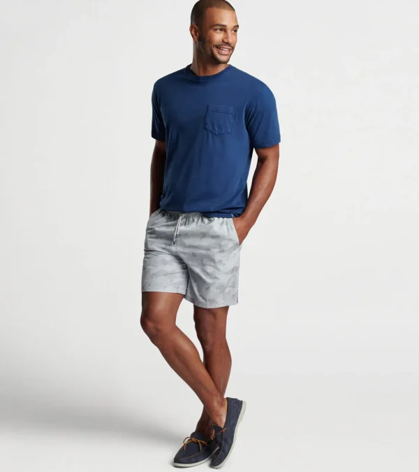 T-Shirts-Peter Millar T-Shirts Logo Camo Swim Trunk