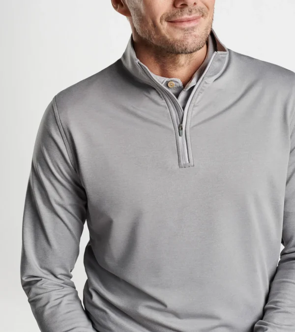 Performance Rain Gear | Travel Well | Coastal Adventure | Polos | Sweaters-Peter Millar Performance Rain Gear | Travel Well | Coastal Adventure | Polos | Sweaters Perth Mélange Performance Quarter-Zip