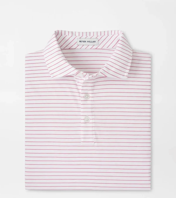 Coastal Adventure | Polos-Peter Millar Coastal Adventure | Polos Pilot Mill Cedar Stripe Short-Sleeve Polo