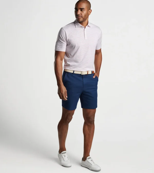 Coastal Adventure | Polos-Peter Millar Coastal Adventure | Polos Pilot Mill Cedar Stripe Short-Sleeve Polo