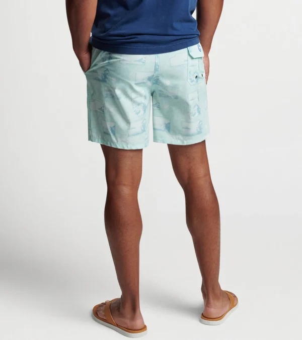 T-Shirts-Peter Millar T-Shirts Postcards From Italy Swim Trunk