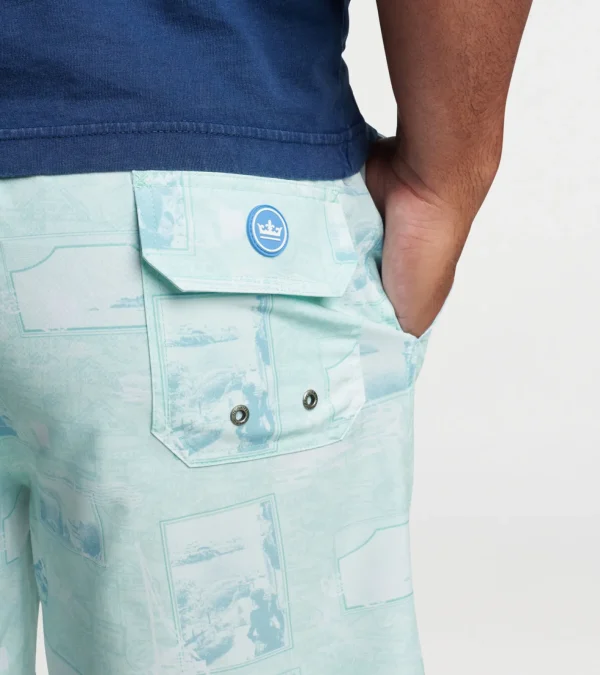 T-Shirts-Peter Millar T-Shirts Postcards From Italy Swim Trunk