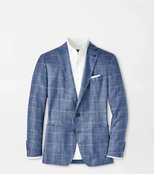 For The Course-Peter Millar For The Course Roseville Windowpane Soft Jacket