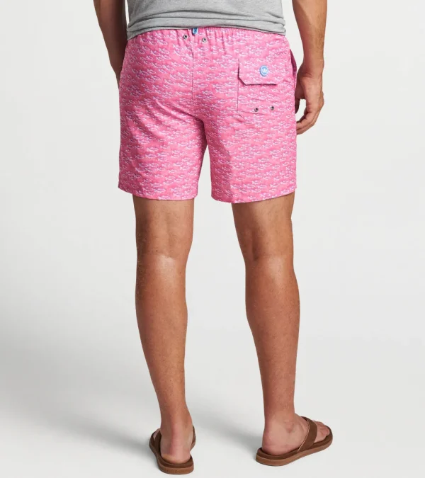 T-Shirts-Peter Millar T-Shirts School Of Fish Swim Trunk