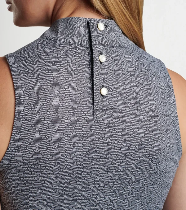 Crown | Find Your Fit-Peter Millar Crown | Find Your Fit Scottie Hexagons Print Sleeveless Mock Neck Shell