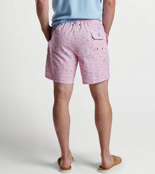 T-Shirts-Peter Millar T-Shirts Shark Sighting Swim Trunk