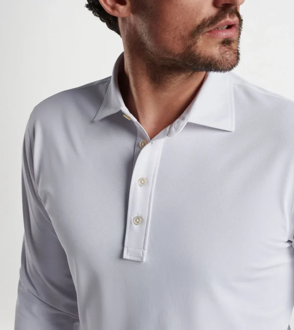 Travel Well | Polos-Peter Millar Travel Well | Polos Soul Long-Sleeve Performance Mesh Polo