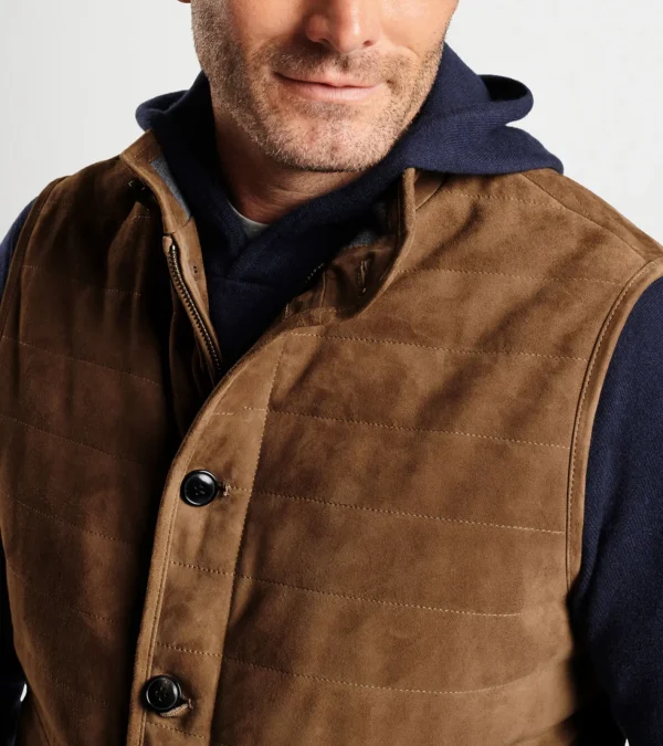 Coastal Adventure | U.S. Open Collection | Jackets & Coats-Peter Millar Coastal Adventure | U.S. Open Collection | Jackets & Coats Suede Greenwich Vest