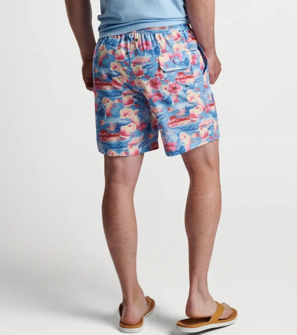 T-Shirts-Peter Millar T-Shirts Tequila Sunrise Swim Trunk