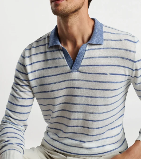 Sport Shirts-Peter Millar Sport Shirts Trieste Riviera Collar Sweater