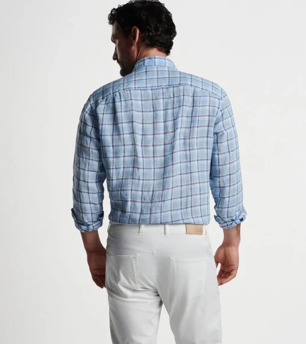 For The Course | Coastal Adventure-Peter Millar For The Course | Coastal Adventure Woodlawn Linen Sport Shirt