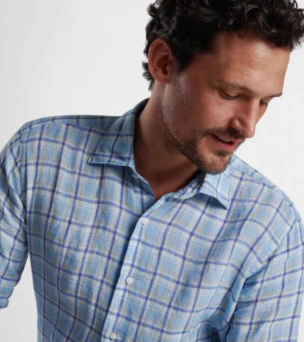 For The Course | Coastal Adventure-Peter Millar For The Course | Coastal Adventure Woodlawn Linen Sport Shirt